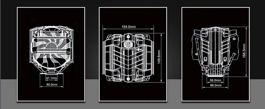 Кулер для процессора Cooler Master V8GTS, 8 тепловых трубок, двойной 140 мм, светодиодный вентилятор, радиатор для процессора 2066, 1156, AMD, 3, башня, тихий вентилятор для охлаждения процессора, вентилятор для ПК