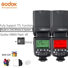Godox V860II-S/N/C Speedlite Camera Flash with 2x VB18 Li-ion Battery Fast 2.4G Wireless TTL For Canon/Nikon/Sony