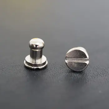 

50pc Q26 Solid Brass belt screw Chicago Screw Leathercraft Silver