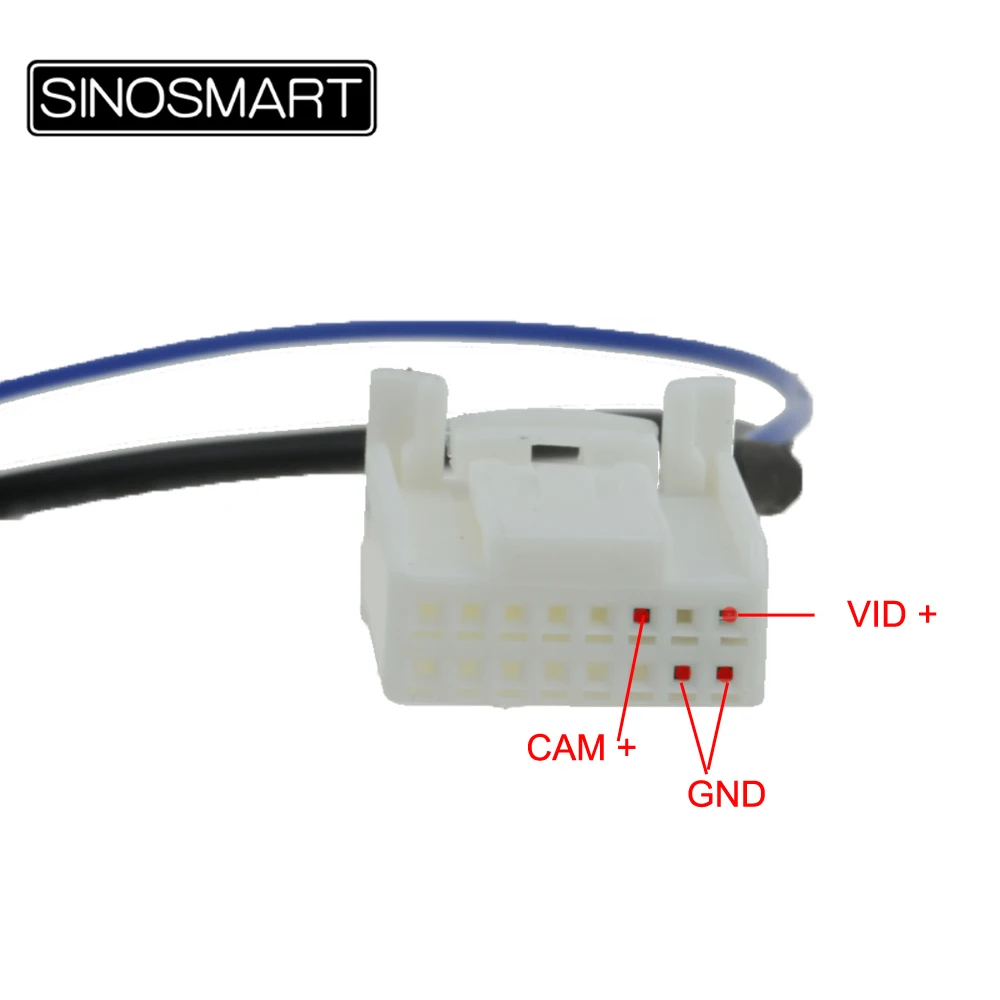 SINOSMART C16 Соединительный кабель для Toyota OEM монитор с Aftermarket камера заднего хода без повреждения проводки автомобиля