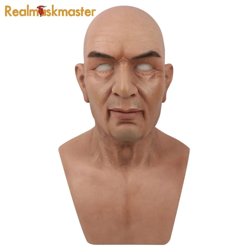 

Realmaskmaster halloween realistic artifitial silicone mask for man latex adult full face party masks fetish real skin