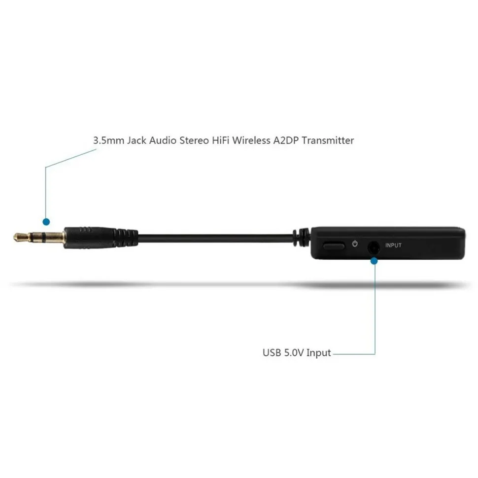 YKSO Bluetooth Transmitter A2DP 3.5mm Jack Stereo Audio Music Dongle Transmitter Receiver Adapter for iPod TV Mp3 Speaker (10)