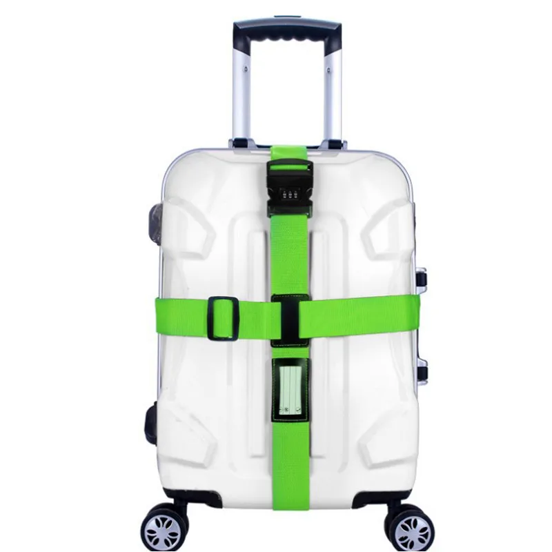 Багажный ремень поперечный ремень упаковка Регулируемый Дорожный чемодан нейлон 3 цифры Пароль замок Пряжка FC55