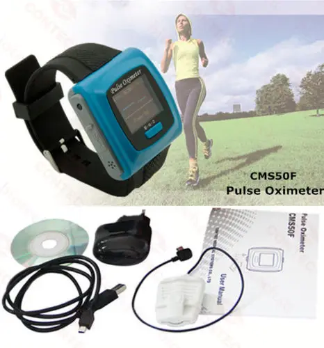 

USA Warehouse Shipping-CE FDA NEW Wrist Wearable Digital Pulse Oximeter CMS 50F with Sleep Study.CONTEC