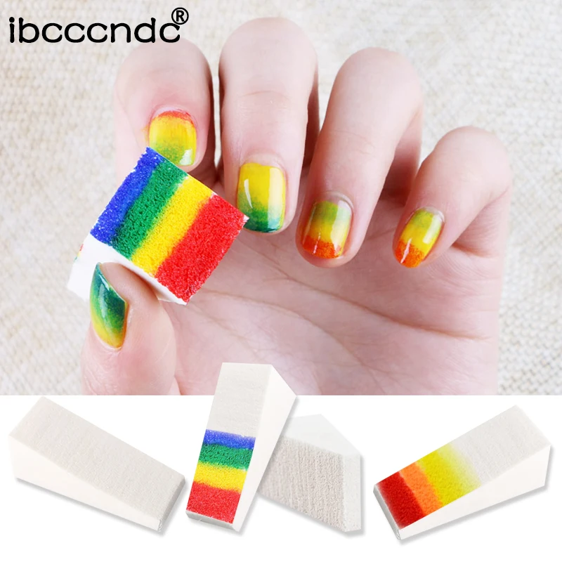 

Manicure tool 4Pcs/Set Soft Triangle Sponge Nail Art Polish Gel Gradient Color Stamping Stamp DIY Creative Nails Buffer Sponges