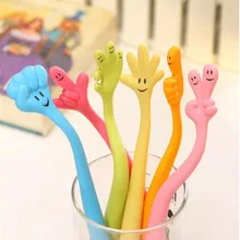 300 шт прекрасные изогнутые пальцы шариковая ручка/изгиб ручка/пишущая шариковая ручка