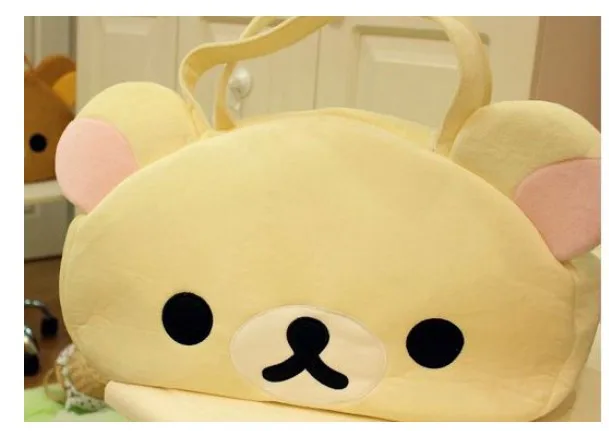 1 piece Rilakkuma Cute Big Bag Handbag shoulder plush relax brown bear Bag