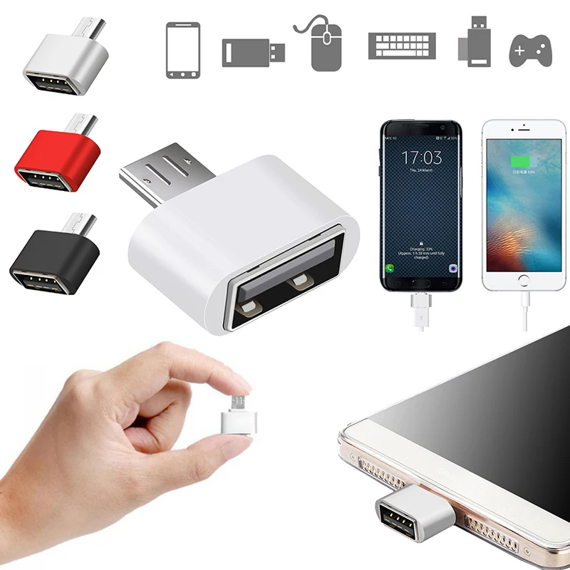 1 шт. адаптер Micro USB OTG штекер в 2 0 гнездовой разъем портативный переходник для Samsung