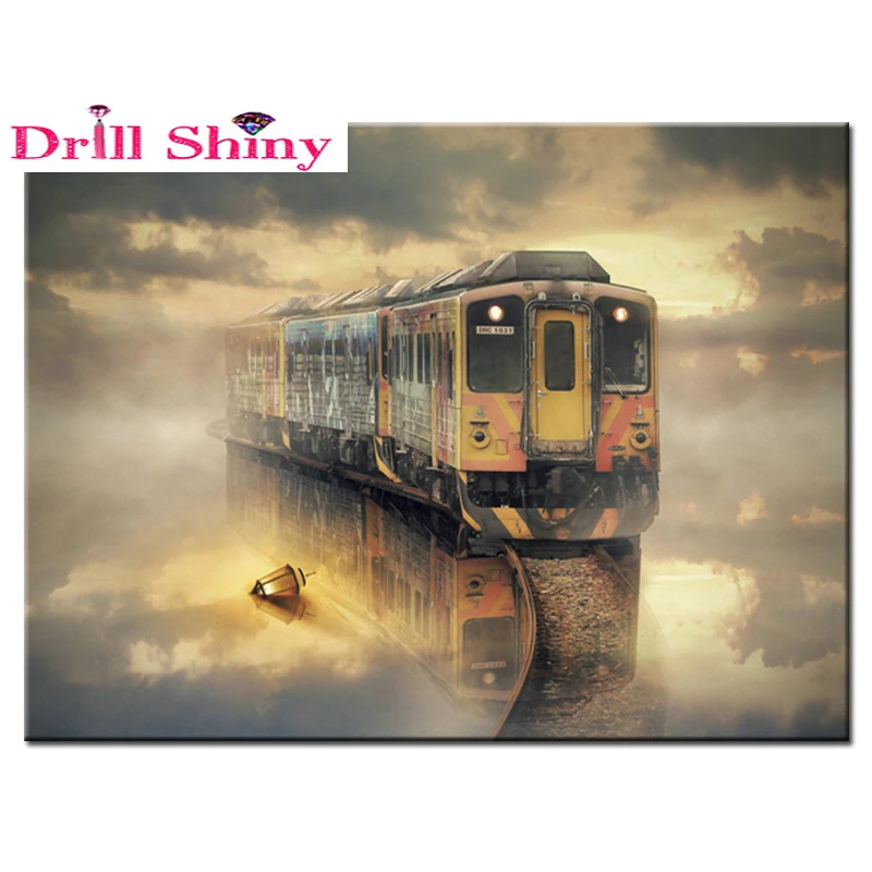 

Diy Diamond Painting scenery 5D Diamond Embroidery train icons Full Rhinestone Cross Stitch mosaic pattern Needlework