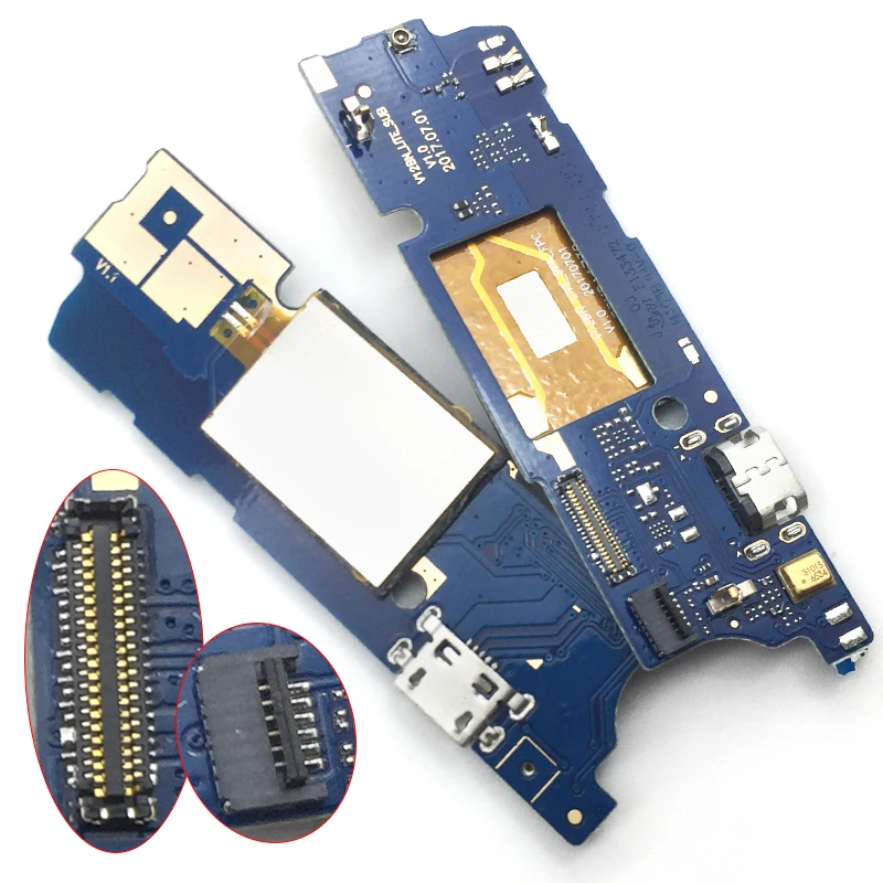 Разъем док-станции передачи данных Соединительная Плата usb зарядный порт зарядного устройства гибкий кабель для Wiko View запасные части