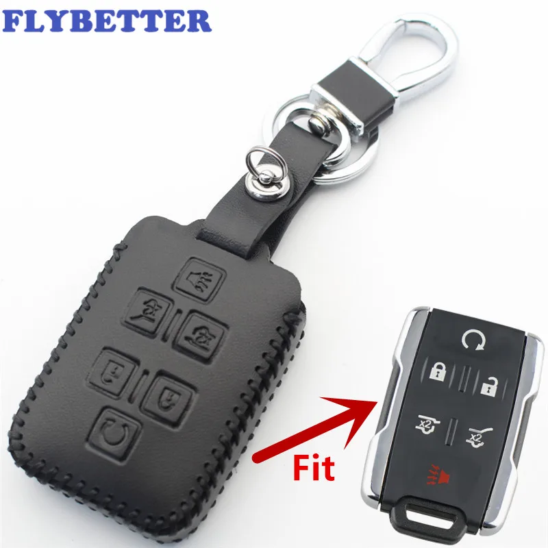 Чехол для дистанционного ключа FLYBETTER L503 из натуральной кожи с 6 кнопками|Футляр автомобильного ключа| |