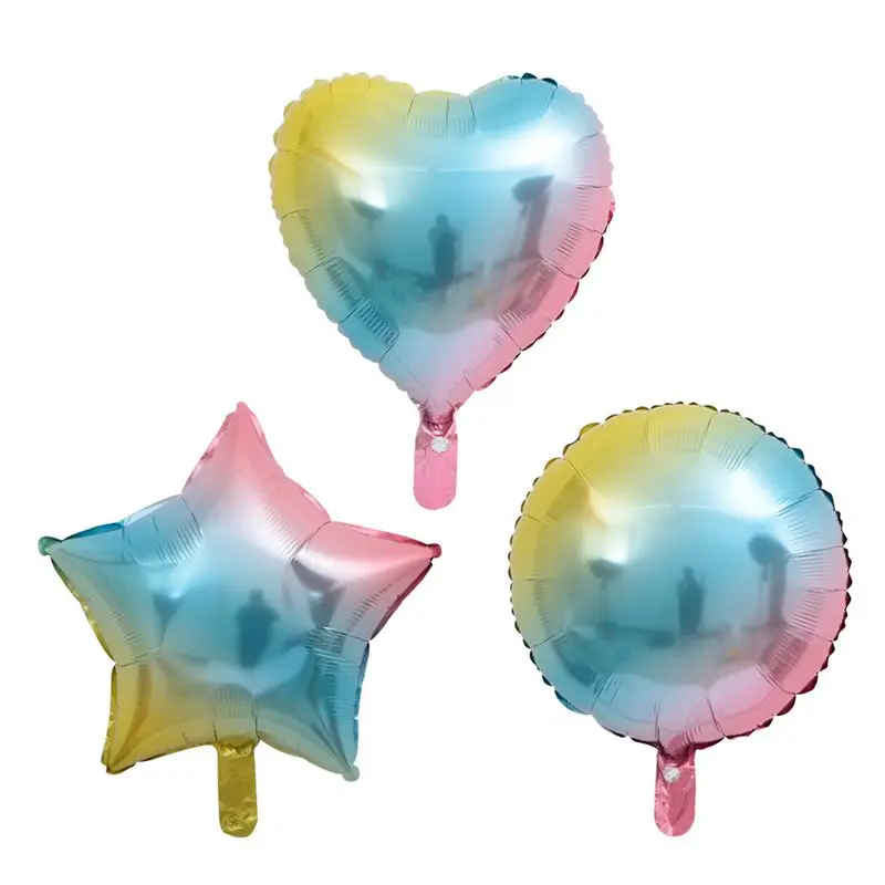 

18inch Shiny Laser Star& heart Balloons Inflatable Helium Balloon Valentine's Day Wedding Birthday Party Decor glitter balloon