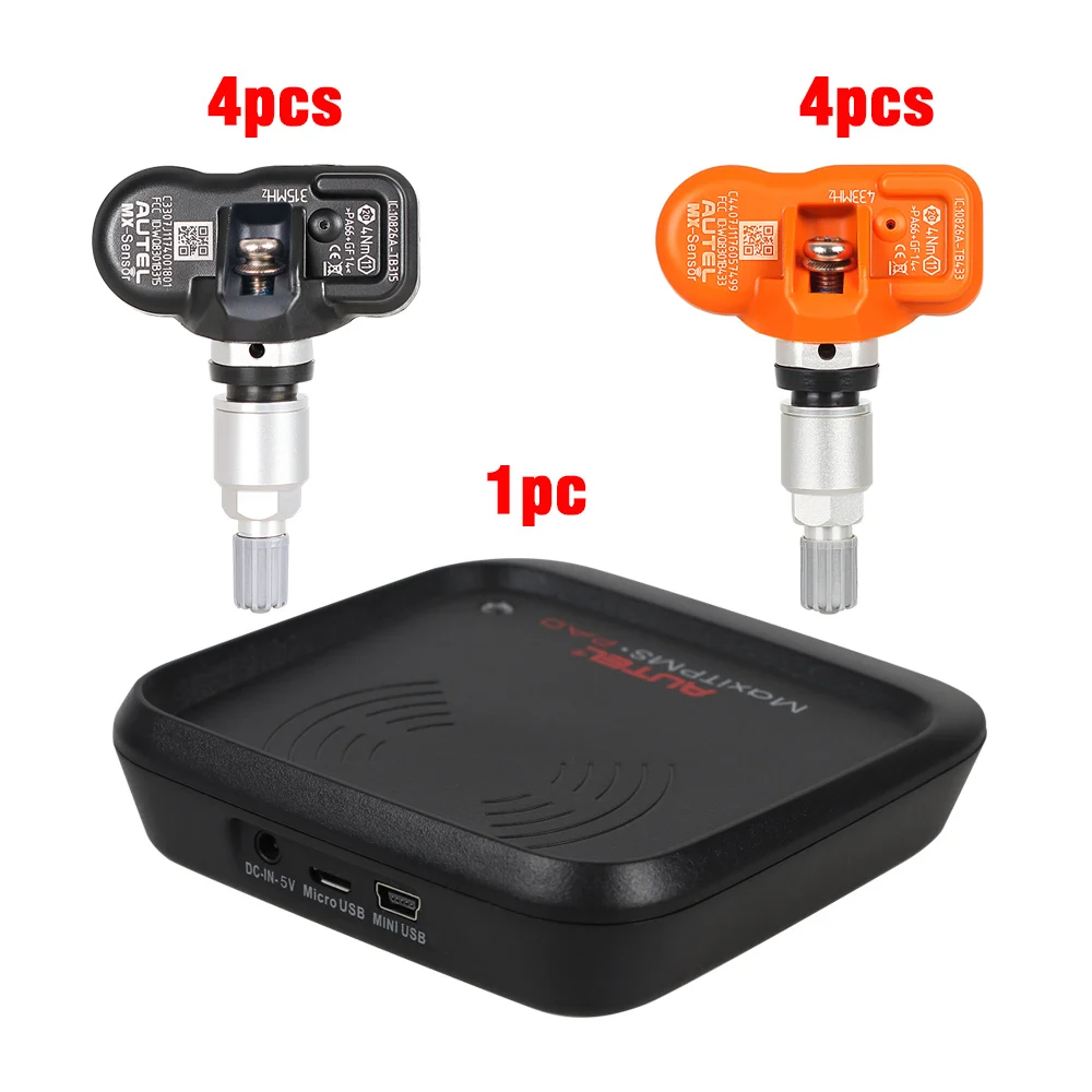 Новинка, autel MaxiTPMS PAD, TPMS, датчик программирования, аксессуар, устройство и autel, mx-сенсор, 433 МГц/315 МГц, DHL - Цвет: MaxiTPMS MX sensor