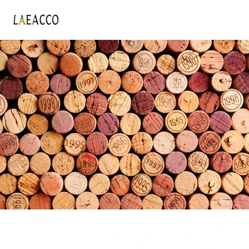 

Laeacco Wood Pieces Pile Red Wine Stopper Portrait Photographic Backgrounds Customized Photography Backdrops For Photo Studio