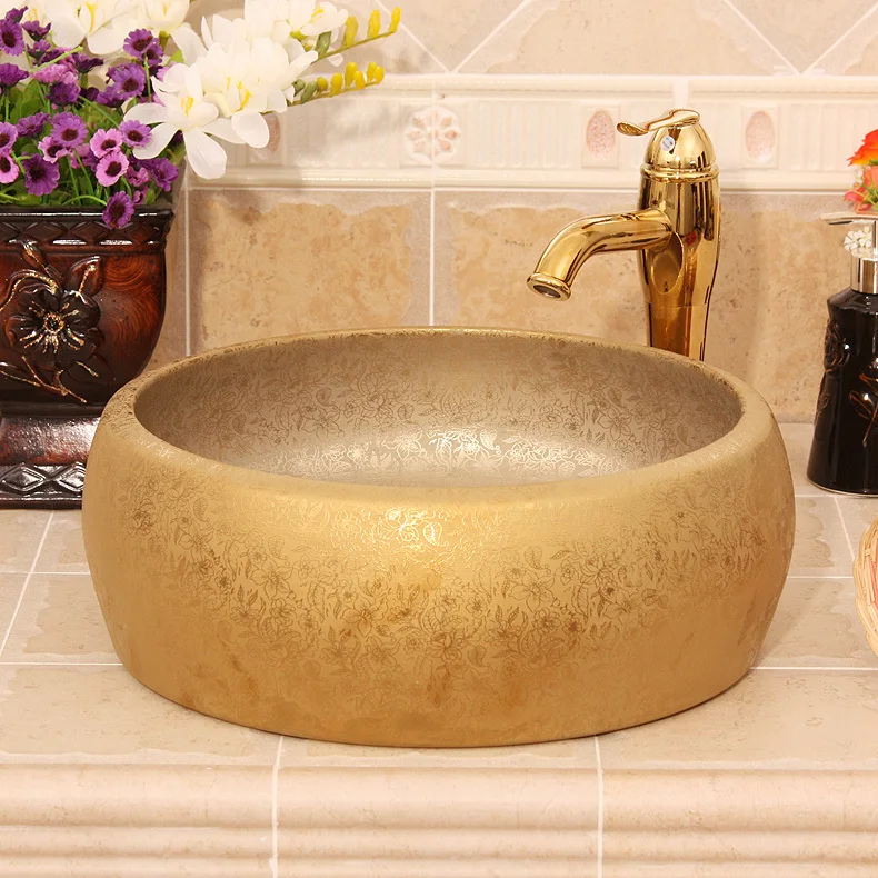 Europe Style Luxury Bathroom Vanities Chinese Jingdezhen Art Europe Style Luxury Bathroom Vanities
