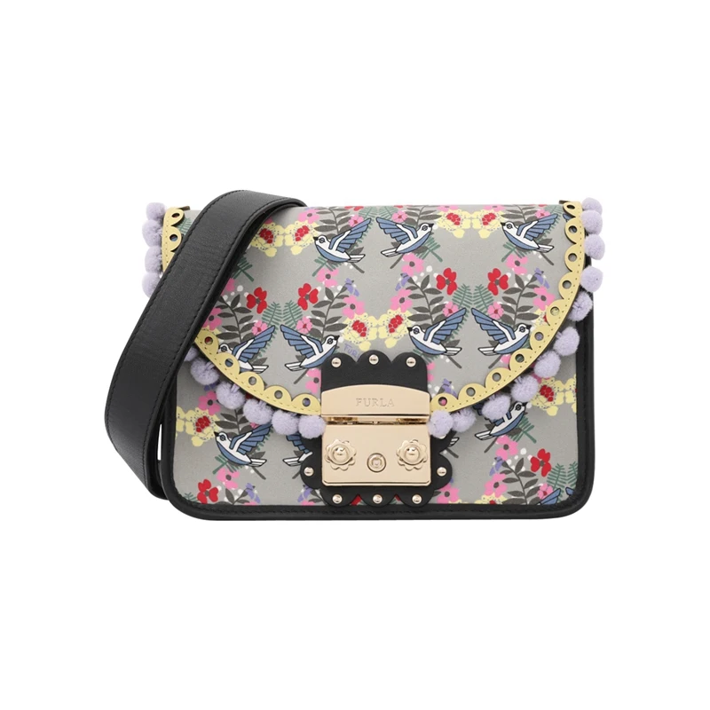 FURLA женщина Метрополис SERENISSIMA S Кроссбоди кожаная сумка BNY0 - Цвет: gray115013501