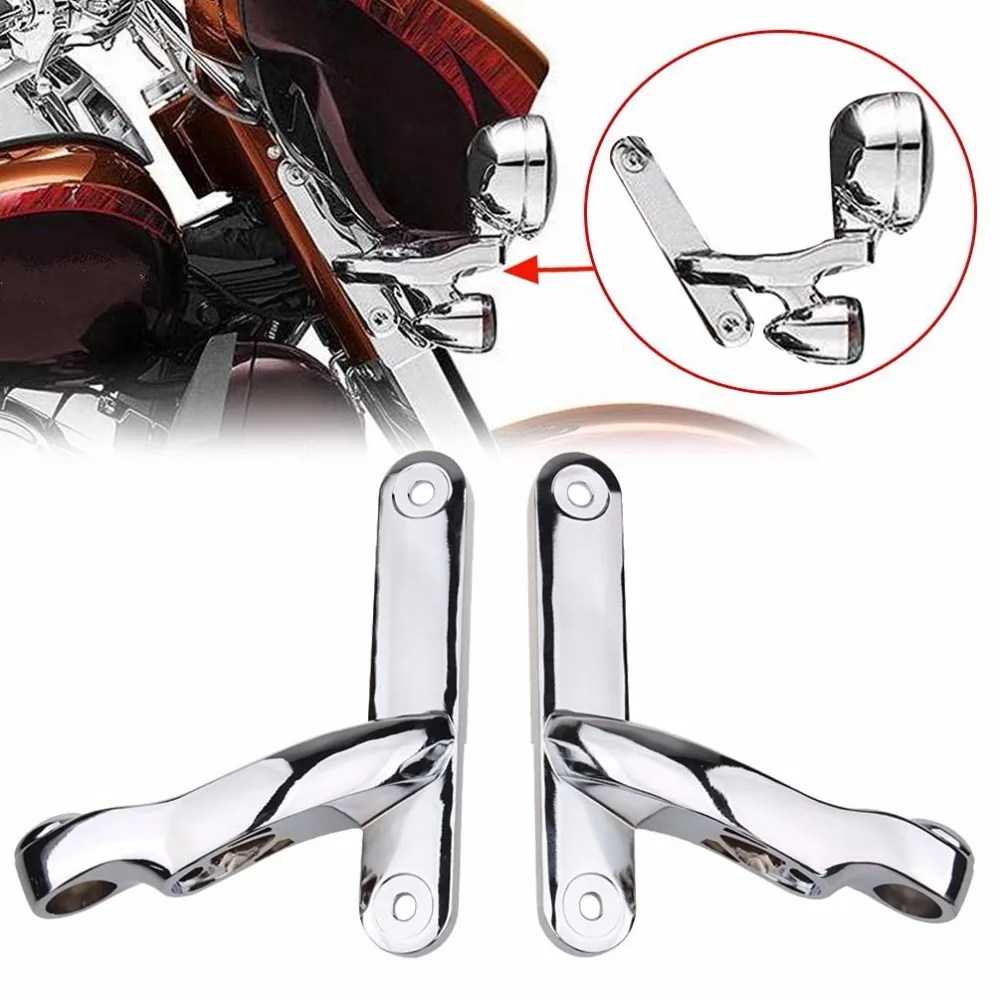 

4.5 Inch Fog Light Housing Bracket Auxiliary Lighting Brackets Frame for Harley '97~'13 Electra Glide and '94-later Road King