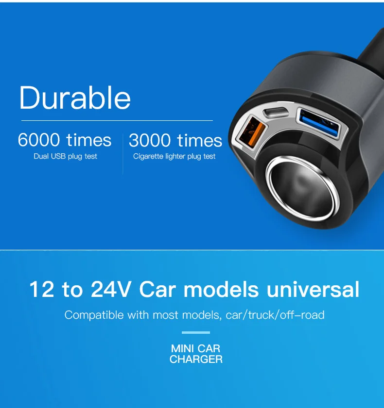 QC 3.0 USB Type C Car Charger (4)