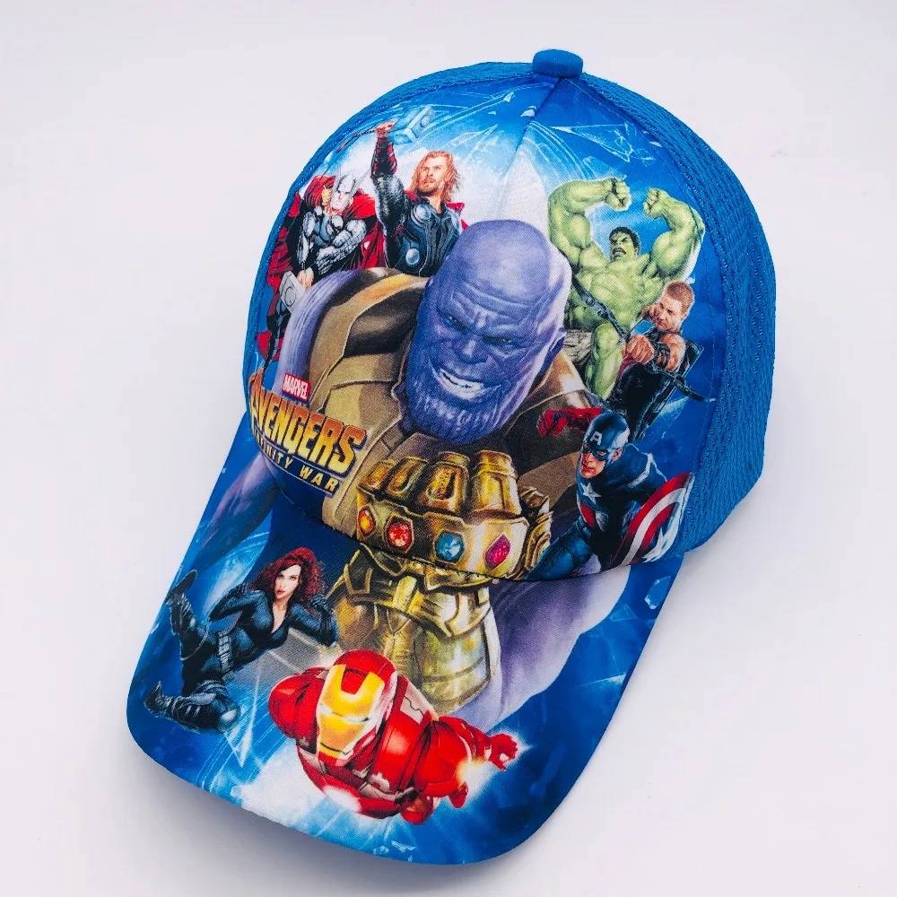 

1pcs cartoon boys lovely avengers Fashion Sun Hat Mario Casual Cosplay Baseball Cap children party gifts
