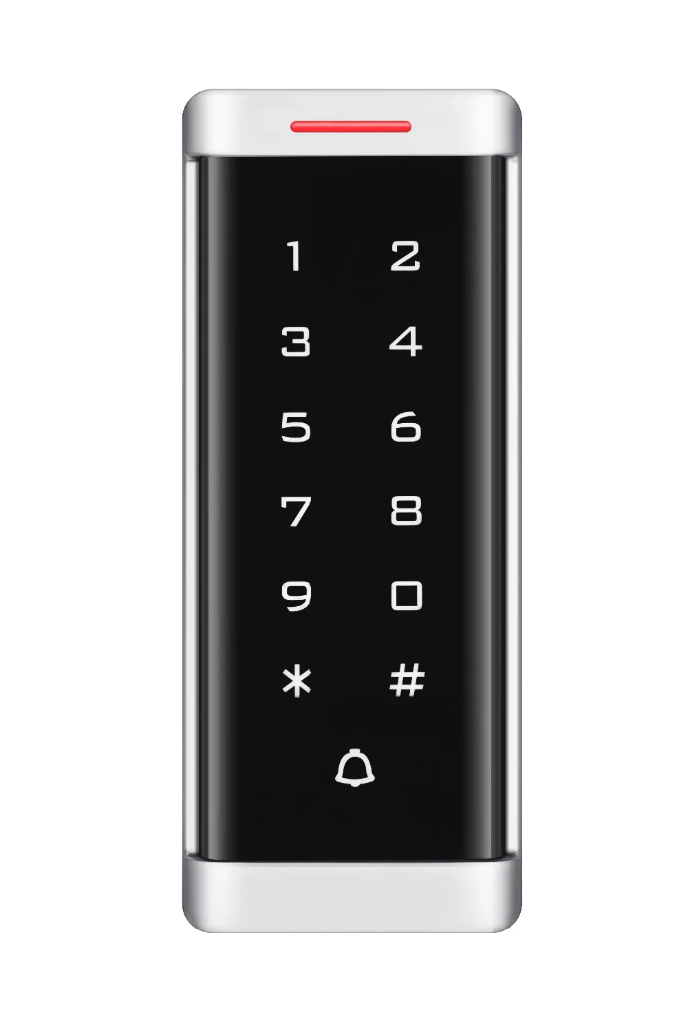 

IP68 waterproof metal case touch keypad standalone access controller reader T6 support 125KHz RFID EM/ MF IC card