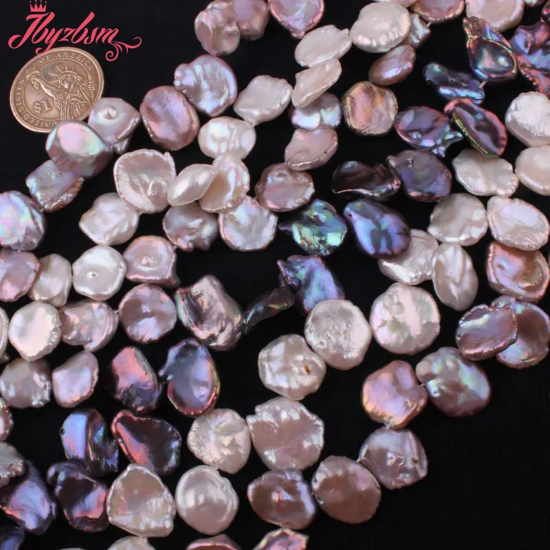 Billig 12 15mm Barock Süßwasser Perle Perlen Naturstein Perlen Für DIY Halskette Armbänder Ohrring Schmuck, Der 14,5\