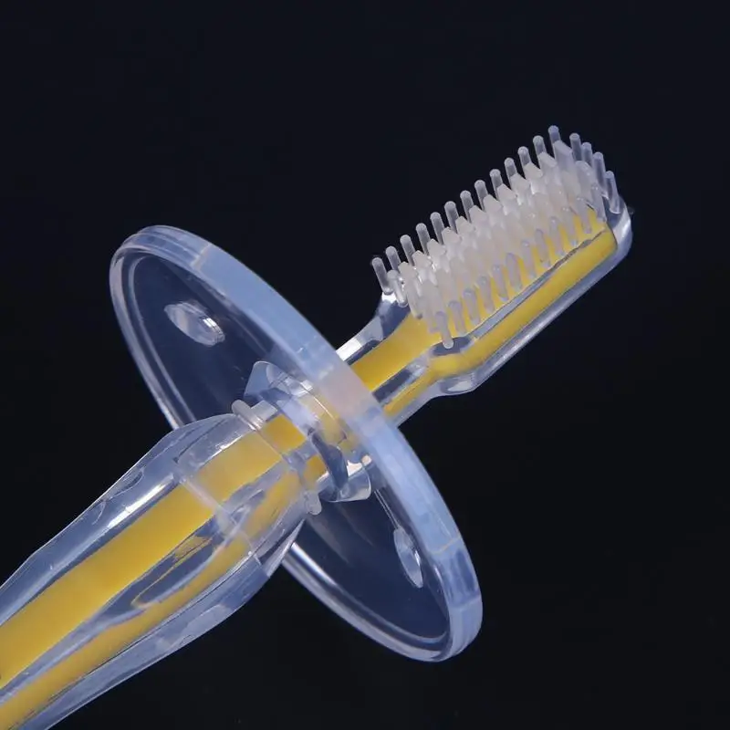 1pc Pink Blue Baby Teeth Care Soft Silicone Toothbrush Baby Infants Kids Safe Bendable Training Massager Brush