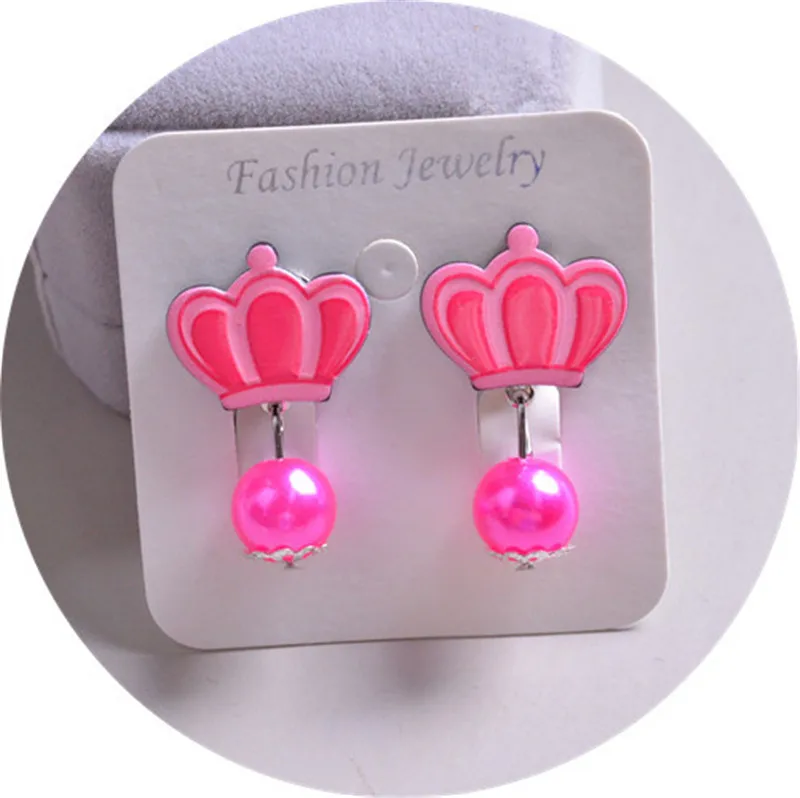 

1 Pair Cute Funny Flower Shape Clip On Earrings Without Piercing For Princess Girls Party Sweet No Hole Ear Clip Jewelry