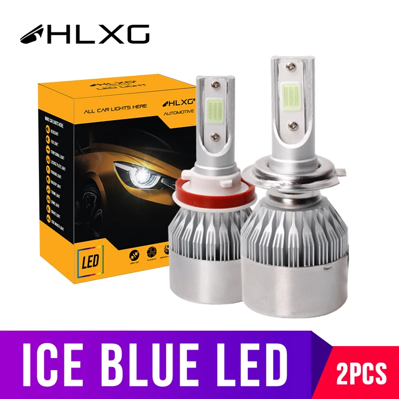 Hlxg Ice Blue Mini H7 светодиодный H11 H8 H13 9007 9004 HB1 HB5 HB4 9005 HB3 автомобильный светильник лампы
