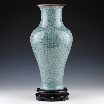 

Jingdezhen ceramics glaze antique vase kiln crackle crackle glaze fishtail retro furniture and ornaments