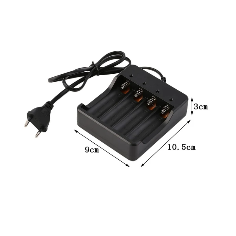 Подробная информация о eoaneoe 18650 3,7 V 9900 mAh литиевая аккумуляторная батарея 4 шт. 18650 литий-ионных батарей+ 1 зарядное устройство для фонарика