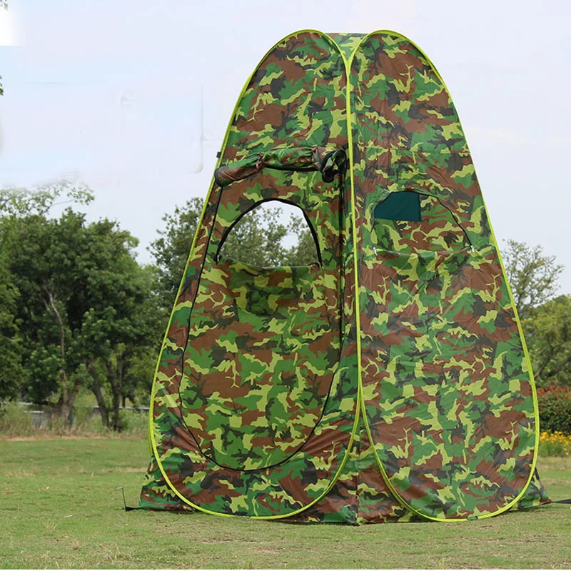 

3Windows Portable Privacy Shower Toilet Camping Pop Up Tent Camouflage/UV function outdoor dressing tent/photography tent