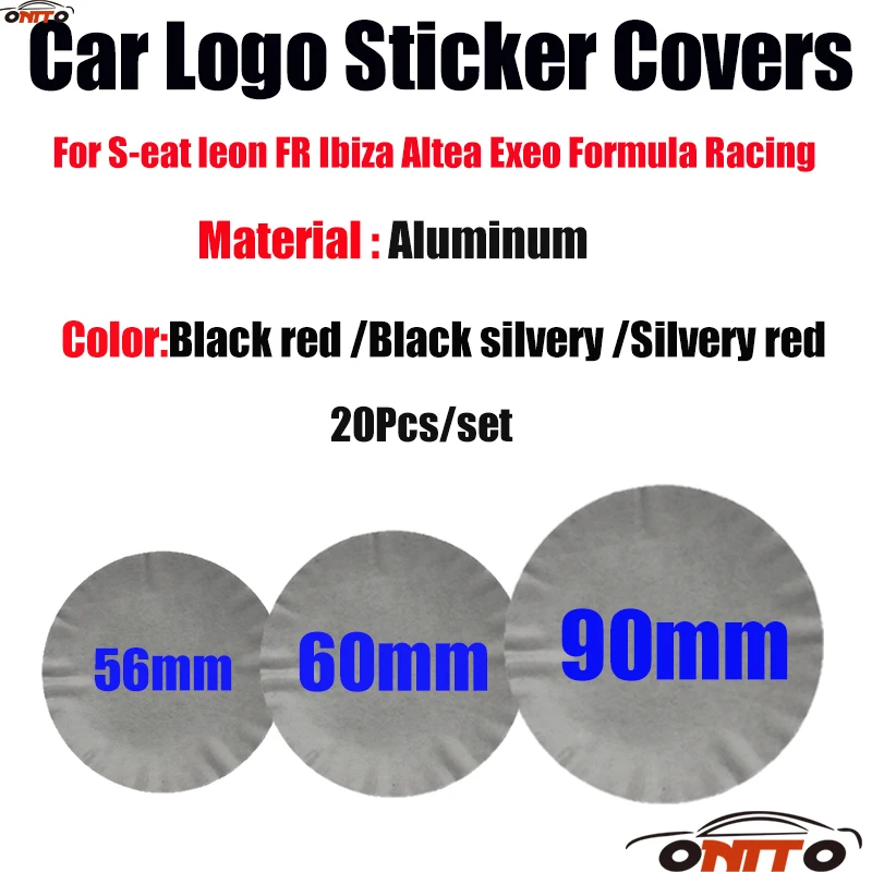 

20PCS/set for Leon Cupra Ibiza Altea Exeo Formula 90MM 60MM 56MM 2.2" 2.36" 9CM Car Styling Wheel Rim Cap Sticker Decal Covers