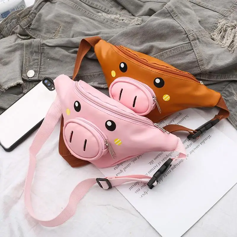 2019 Новая модная детская одежда Детские поясная сумка мультфильм мешок со свиньей пояс Пояс Бум Фанни деньги ремень милый ребенок Corssbody