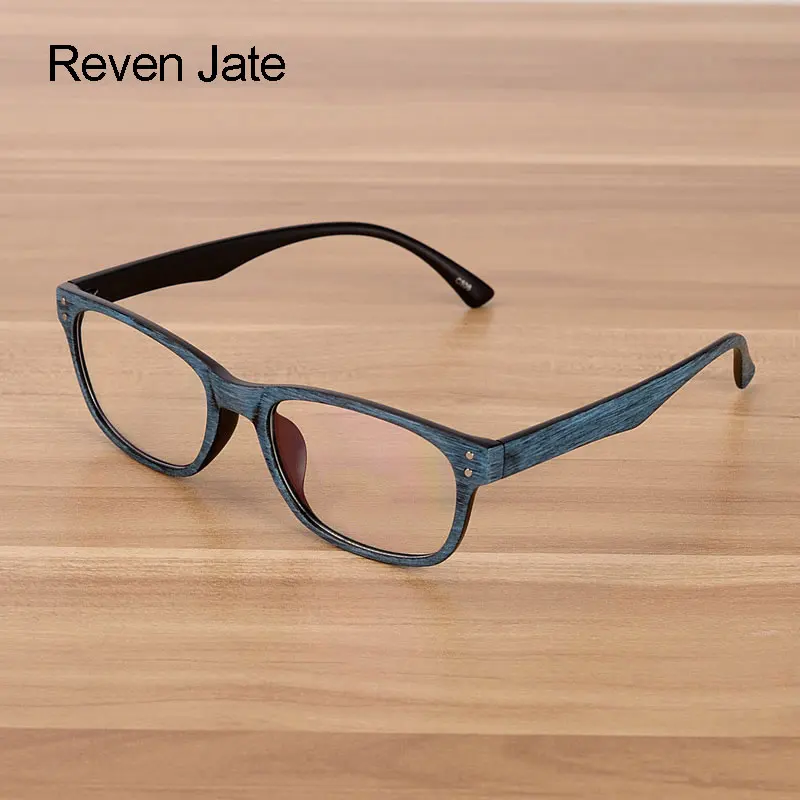 Reven Jate для мужчин и женщин унисекс деревянный узор модные ретро оптические очки оправа