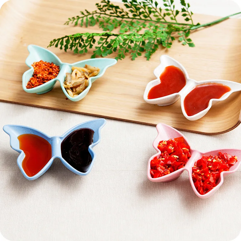 

HAKOONA 1 PC Home Dining Bowl Creative Butterfly Pattern Multi Color Tableware