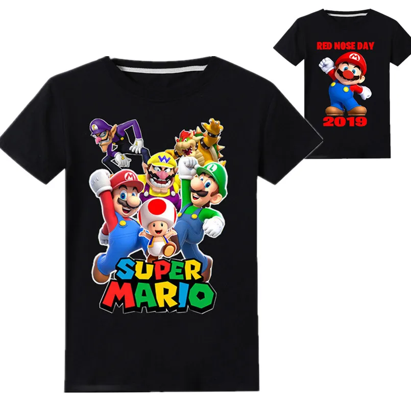

super mario game cartoon masks Ninjago shirt Baby Boy girls t shirts Minecraft Clothing kids T shirt clothes boys tops costume