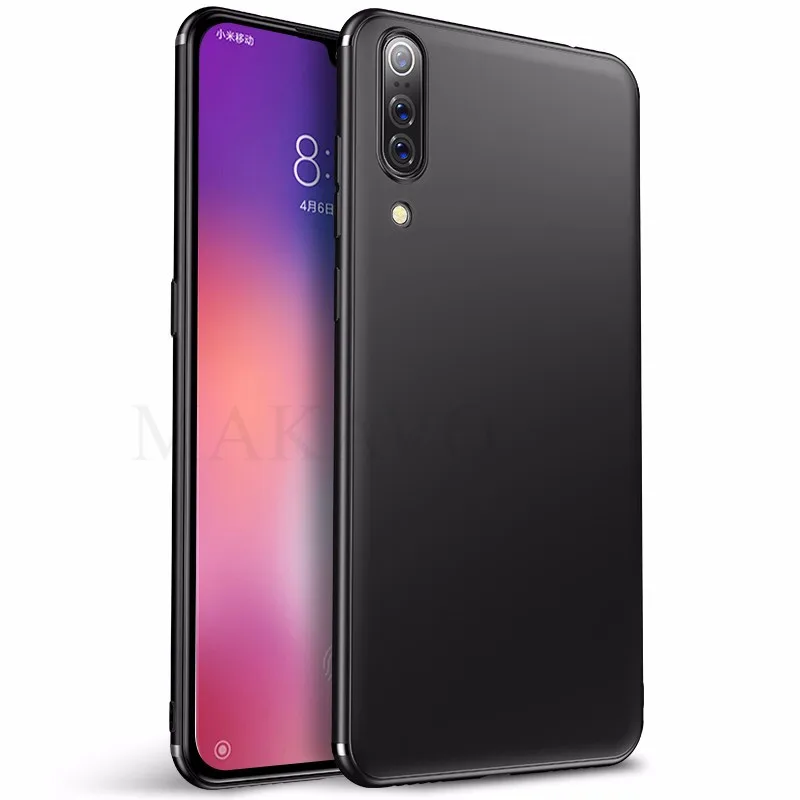 MAKAVO For Xiaomi Mi 9 Case Full Protection Soft Silicone Matte Cover For Xiaomi Mi9 Mi 9 SE Phone Cases