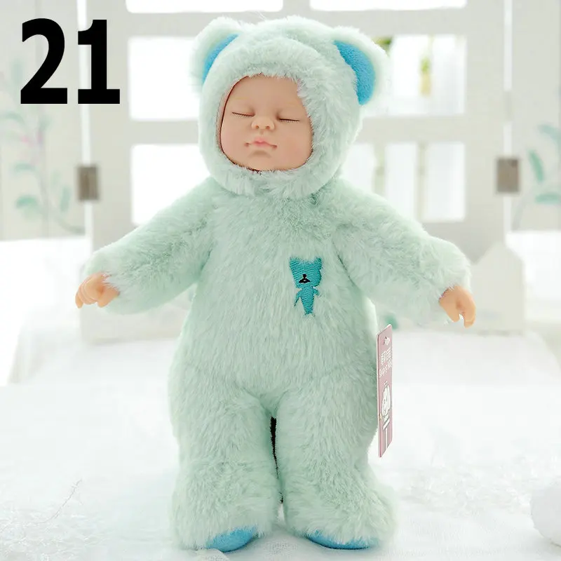 25 см силиконовая кукла reborn baby doll 17 дюймов спящие Младенцы reborn closplay кролик розовый белый Рождественский подарок для детей