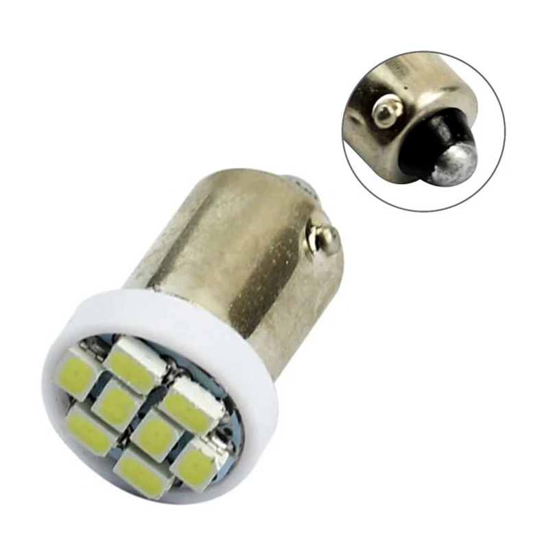 100X BA9S AC 6,3 V 6V светодиодный T4W 8 SMD 1206 светодиодный неполярный игры пинбол машины светодиодный светильник лампы не ghosting анти-мерцание DC6V