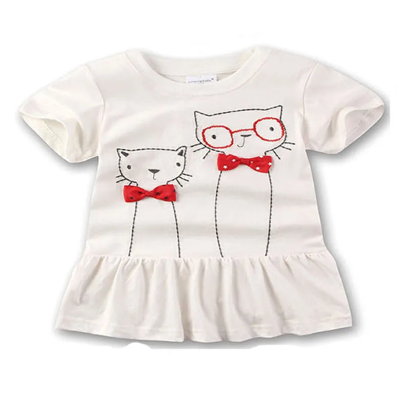 Детская модная одежда для маленьких девочек, летняя футболка Костюмы, Детская футболка с длинным рукавом Детская Хлопковая футболка футболки, Топы roupas infantis menina - Цвет: T7103 T shirt