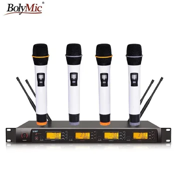 

Bolymic Professional Four Channels UHF Karaoke Wireless Microphone