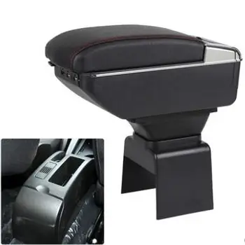 

Car Arm Rest Support Storage Box Tray Center Centre Console Armrest Leather For Peugeot 307