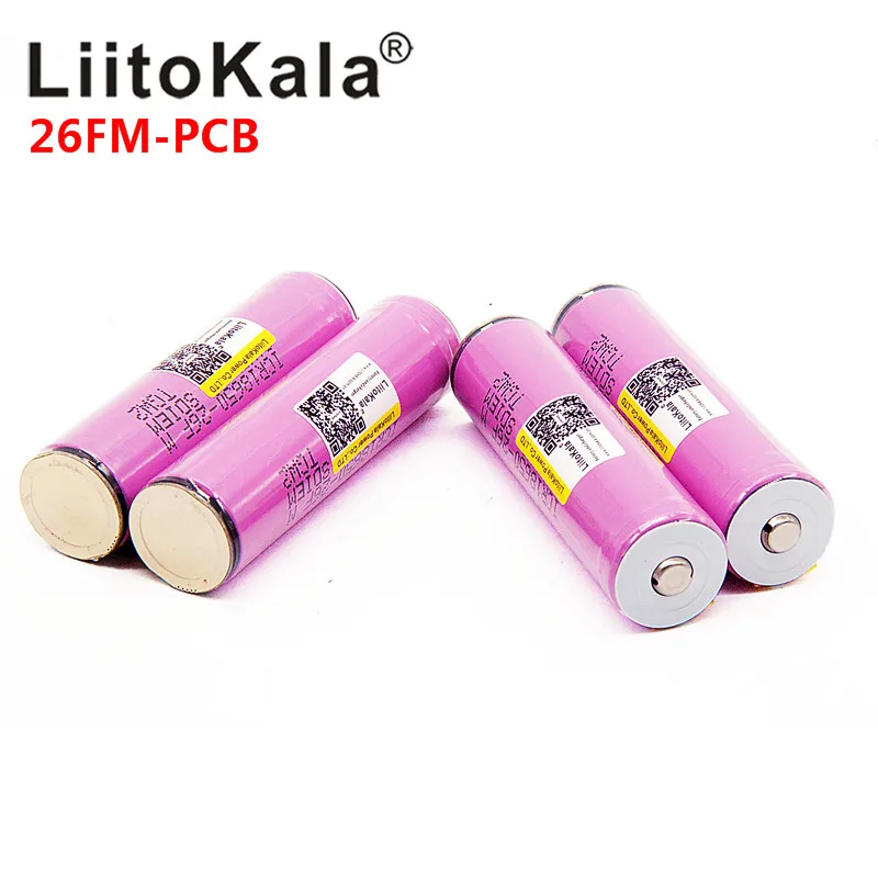 LiitoKala 18650 2600 mah аккумулятор icr18650-26fm 3,7 v 2600 mah 18650 литиевая аккумуляторная батарея для аккумулятора