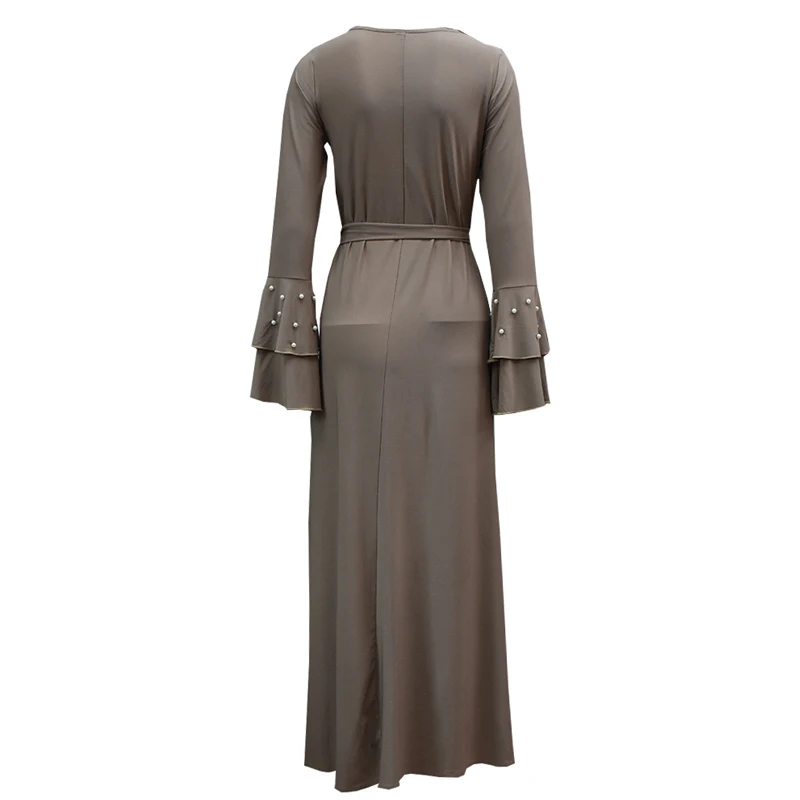 Arabic Vestidos 2019 Abaya Dubai Muslim Kaftan Turkey Women Beading Maxi Hijab Dress Caftan Elbise Robe Turkish Islamic Clothing
