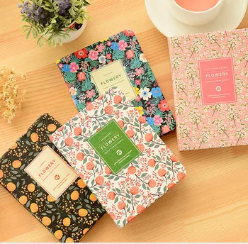 

New Arrival Cute PU Leather Floral Flower Schedule Book Diary Weekly Planner Notebook School Office Supplies Kawaii Stationery
