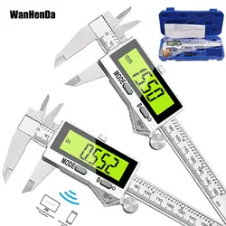 IP67 Водонепроницаемый 0-150 мм 0,01 мм Нержавеющая сталь ЖК-дисплей цифровой Дисплей штангенциркуль Bluetooth электронный измерительный