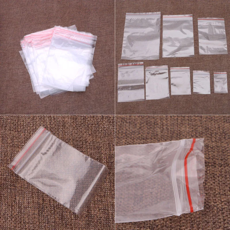 50 Large GL16 13/" x 18/" Clear Grip Self Press Seal Zip Lock Plastic Bags
