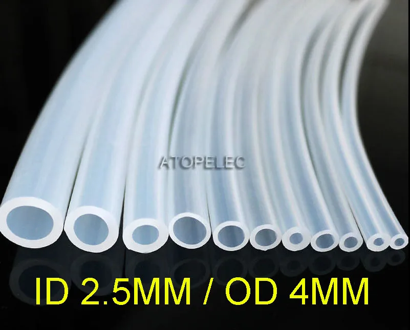 

2.5*4 Flexible Soft Silicone Tube Hose Pipe ID_2.5mm OD_4mm Food Grade