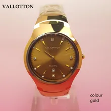 2017 VALLOTTON Brand New Luxury Men’s Quartz Waterproof Watch Simple Business Tungsten Steel Watch