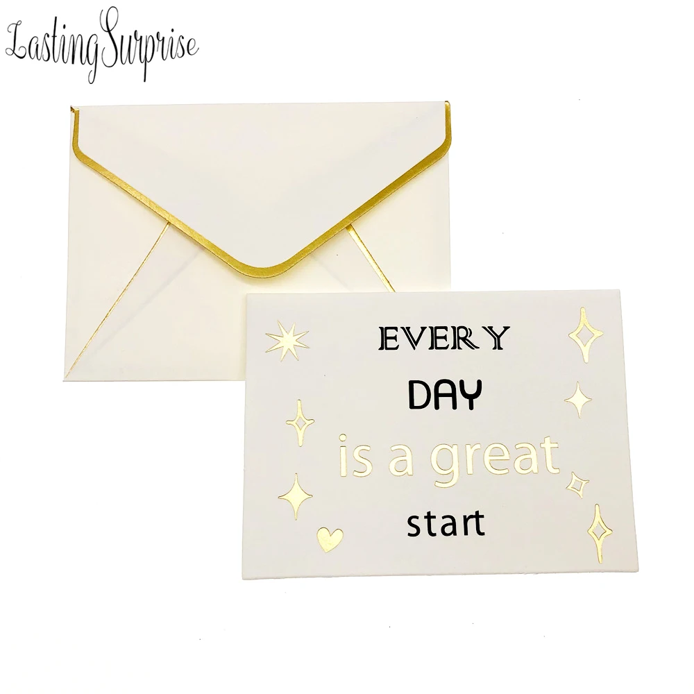 

Valentines Card Mini Greeting Card Bronzing Envelope For Festival Invitation Envelope Valentine'S Day Blank Paper Card